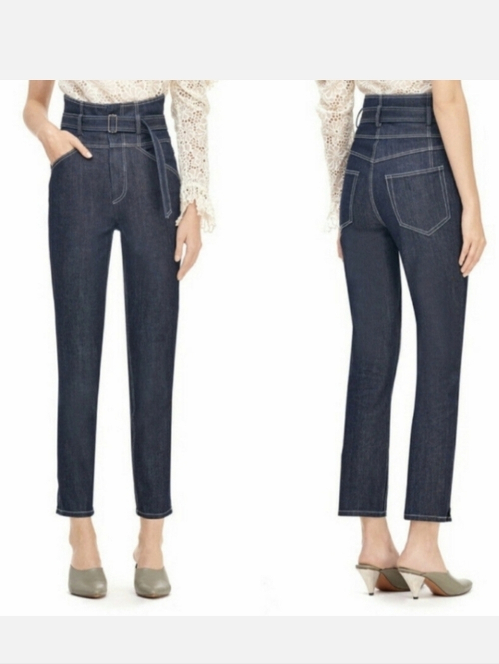 La Vie Rebecca Taylor High Waist Tapered Ankle Jean 25/26